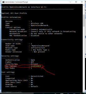 ssid password