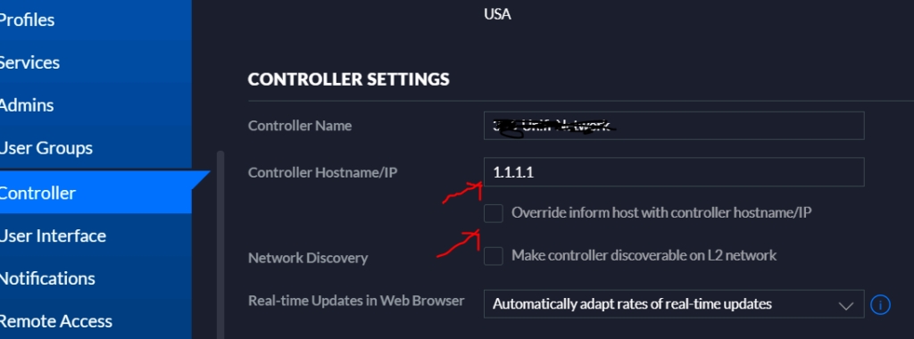 Controller IP Change